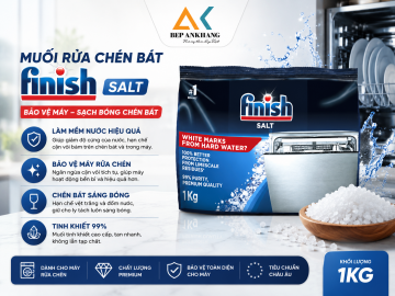 Muối làm mềm nước Finish 1kg - Muối dùng cho máy rửa bát 